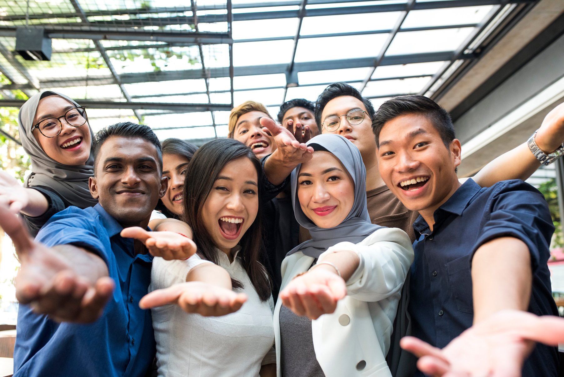 Young malaysian friends
